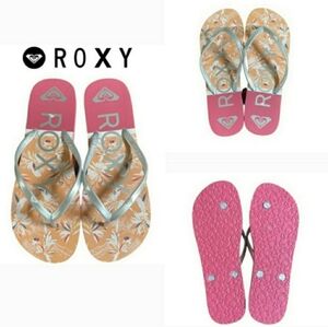 ROXY Melon III Floral flip-flops Size 6 Nwt